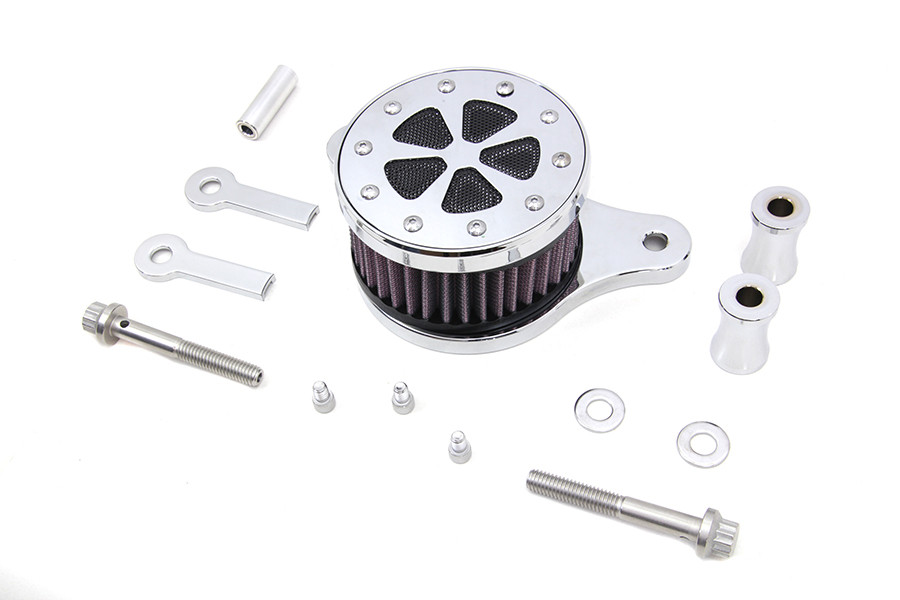 Wyatt Gatling #77420B - Wyatt Gatling Air Cleaner Kit Chrome