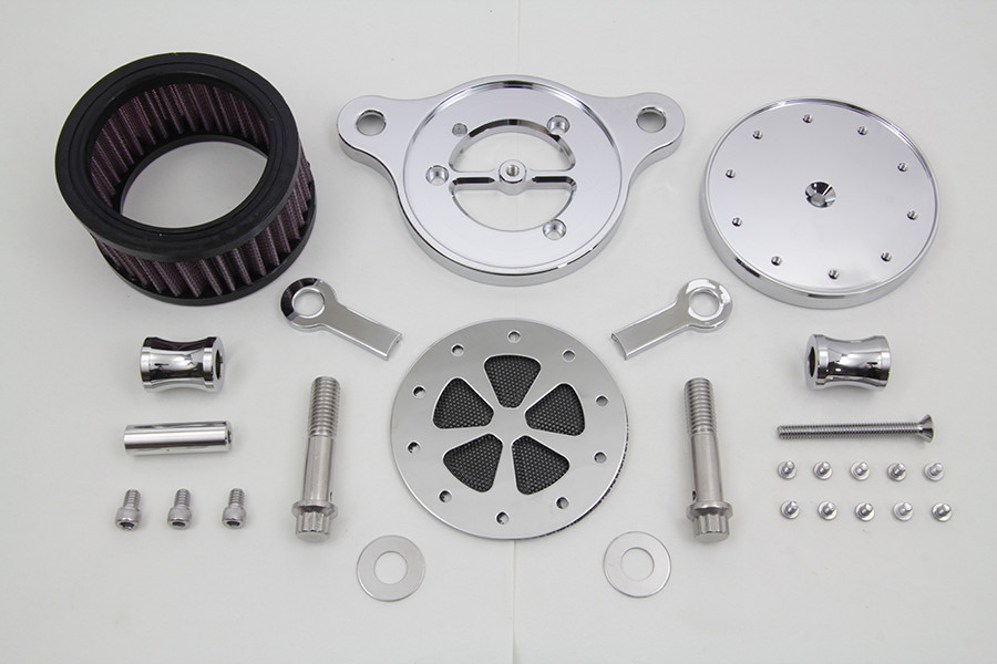 Wyatt Gatling #77570B - Wyatt Gatling Air Cleaner Kit Chrome