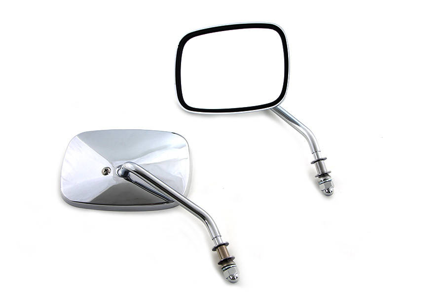 Wyatt Gatling #60-0012/13 - Replica Swivel Mirror Set with Short Stem Chrome