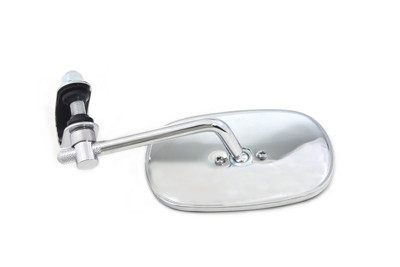 Wyatt Gatling #60-0008B - Chrome Rectangle Mirror with Clamp On Stem