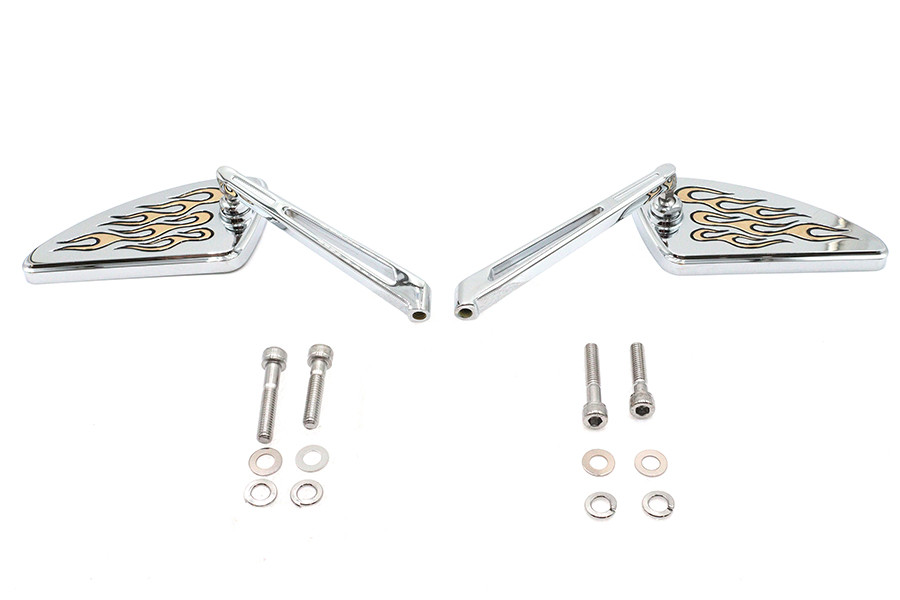 Wyatt Gatling #76181G - Teardrop Mirror Set with Slotted Stems