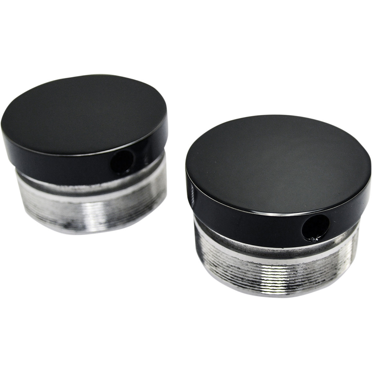 LA Choppers #LA-7504-49B - Flush-Mount Fork Cap - 49 mm - Gloss Black Powder Coat