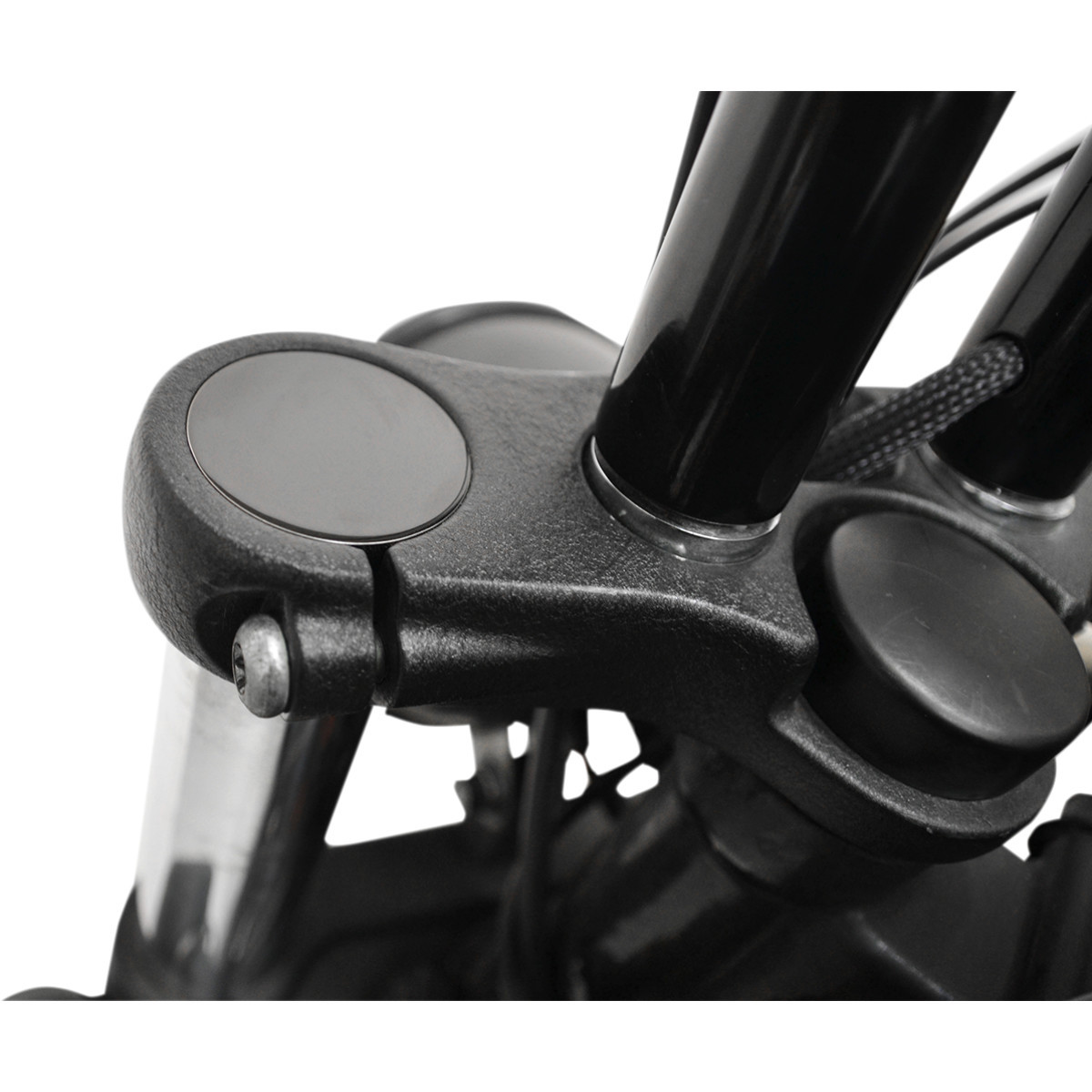 LA Choppers #LA-7504-49B - Flush-Mount Fork Cap - 49 mm - Gloss Black Powder Coat