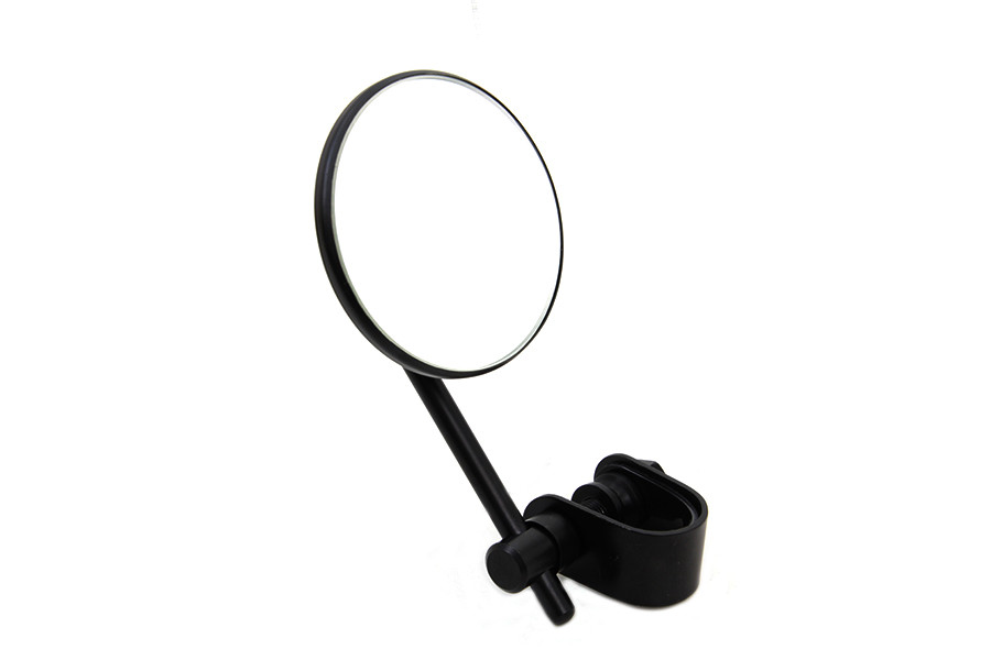 Wyatt Gatling #72271DB - Black 3 inch Round Mini Mirror with Clamp on Stem