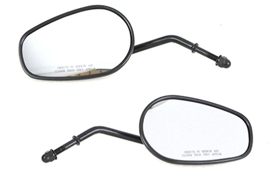 Wyatt Gatling #72276B - Wyatt Gatling Rectangle Mirror Set with Round Stems Black