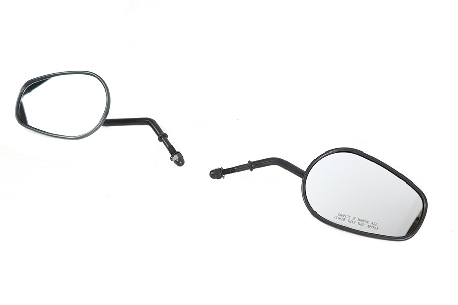 Wyatt Gatling #72276B - Wyatt Gatling Rectangle Mirror Set with Round Stems Black