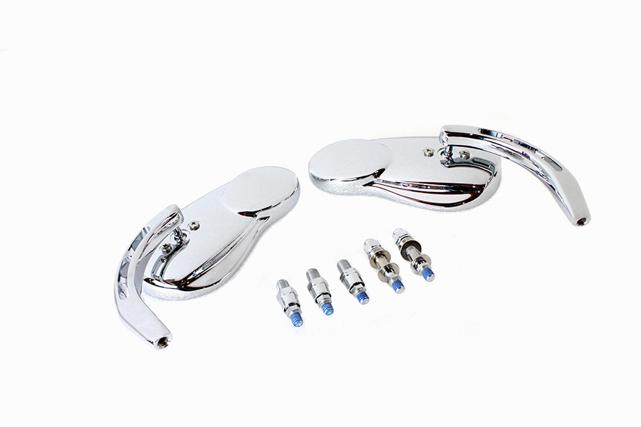 V-Twin #78642 - Big Twin Mirror Set Chrome