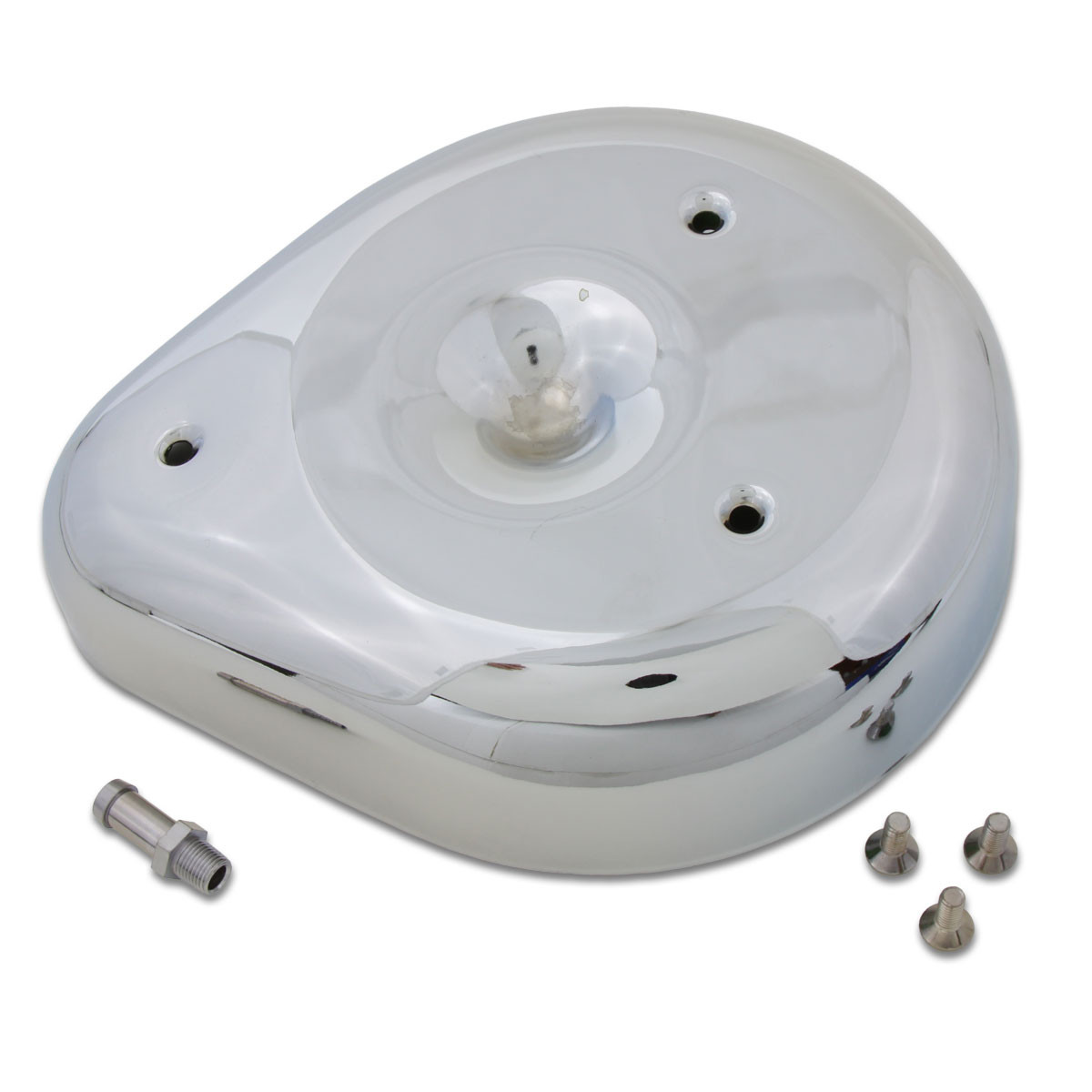 V-Twin #A-2456A,B,C - Chrome Teardrop Air Cleaner Assembly