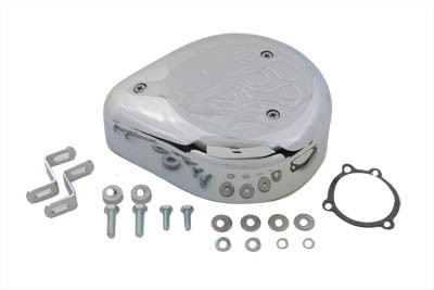 Wyatt Gatling - Teardrop Air Cleaner Kit Chrome Flame