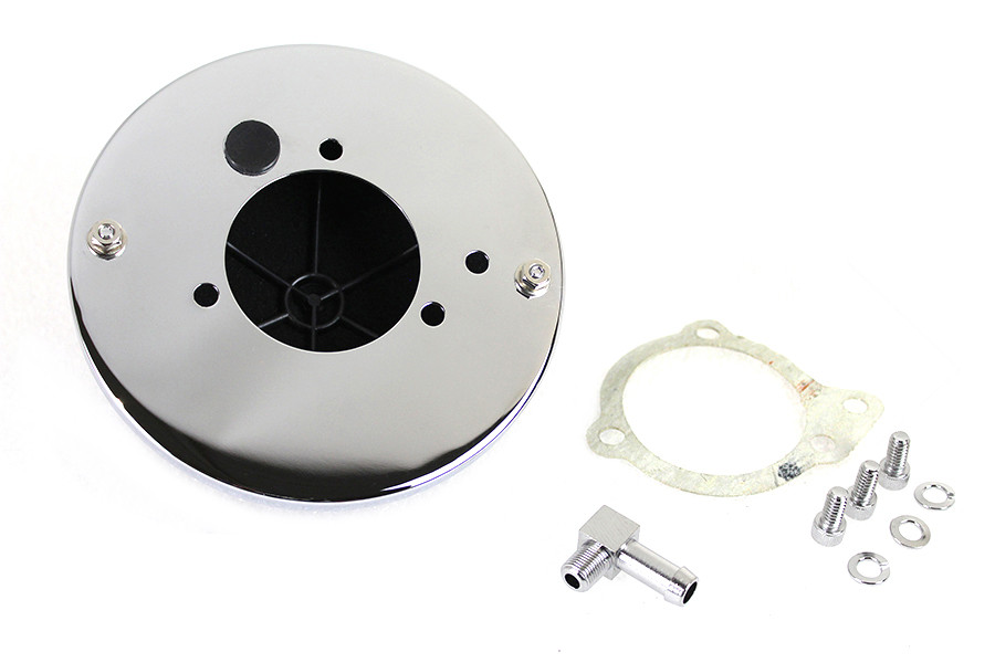 Wyatt Gatling #63363 - Wyatt Gatling Round Mesh Air Cleaner Chrome