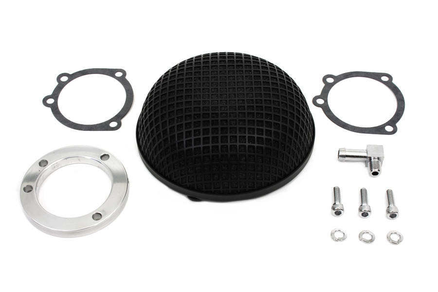 Wyatt Gatling #63362B - Wyatt Gatling Round Mesh Air Cleaner Black