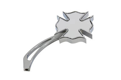 Wyatt Gatling #76268 - Chrome Firefighter Mirror with Billet Maltese Stem