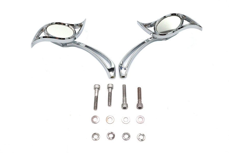 Wyatt Gatling #76472B4 - Villain Mirror Set with Spear Stems Chrome