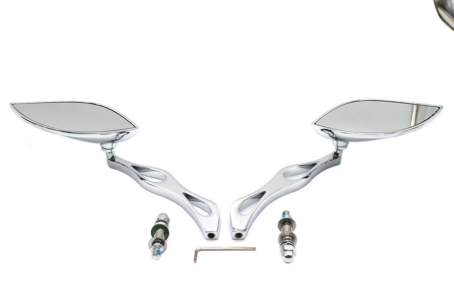 Wyatt Gatling - Baroque Mirror Set with Billet Teardrop Stems