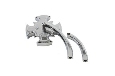 Wyatt Gatling #76389 - Rotar Mirror Chrome with Billet Curved Stem