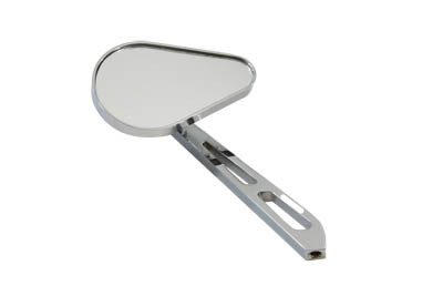 Wyatt Gatling #60-0057DH - Teardrop Mirror Chrome with Billet Slotted Stem