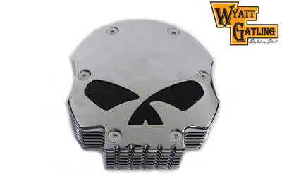 V-Twin #77353 - Wyatt Gatling Chrome Skull Air Cleaner
