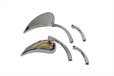 Wyatt Gatling #76443GB4 - Chrome Billet Teardrop Mirror Set
