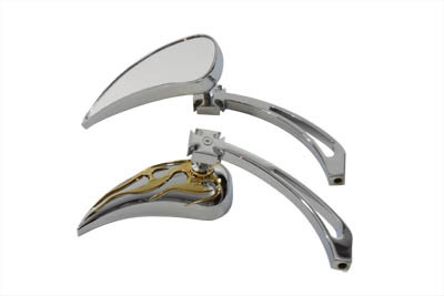 Wyatt Gatling #76447GB4 - Chrome Billet Teardrop Mirror Set