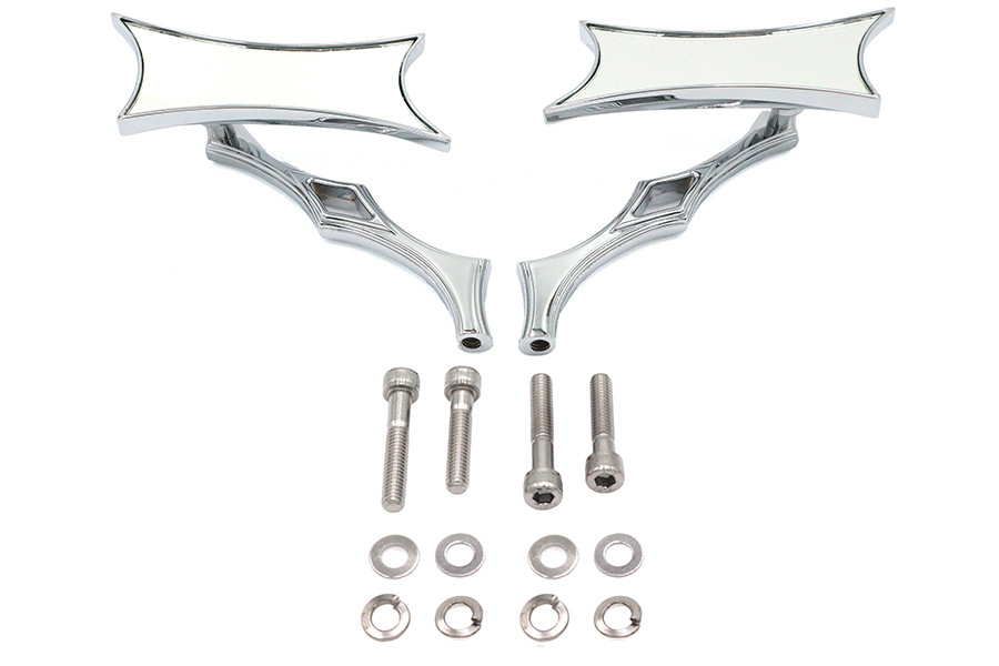 Wyatt Gatling #76546B4 - Oblique Mirror Set Billet Chrome