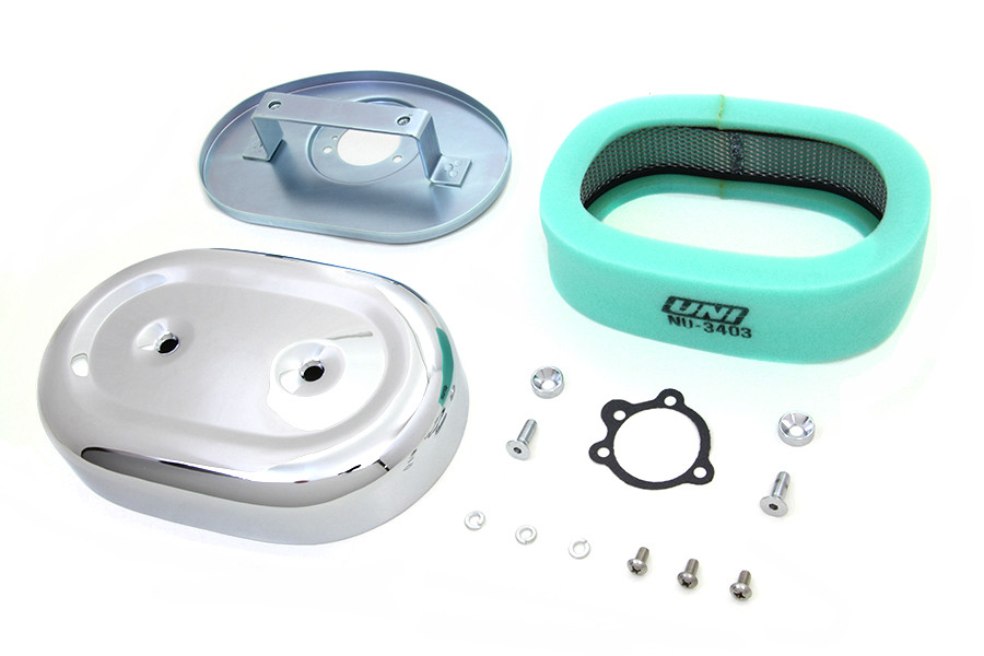 Wyatt Gatling #705 - Chrome Oval Air Cleaner Assembly