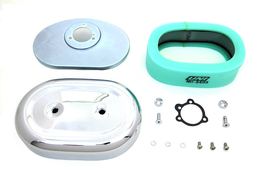 Wyatt Gatling #705 - Chrome Oval Air Cleaner Assembly