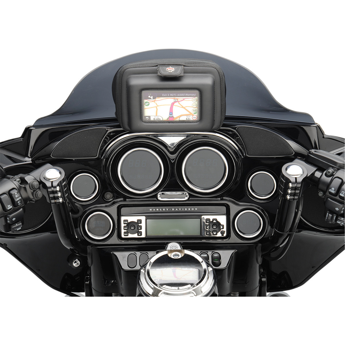 Drag Specialties - Billet Indicator Light Bezel - Chrome - HD Touring/Trike
