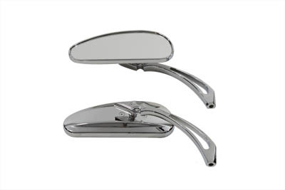 Wyatt Gatling #76541B4 - Deco Mirror Set Billet Chrome