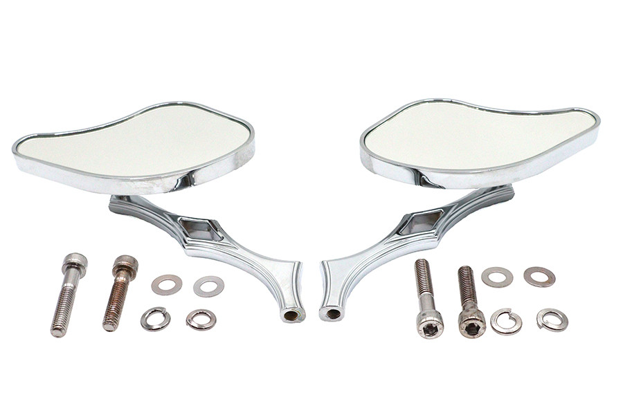 Wyatt Gatling #76641 - Pork Chop Mirror Set Billet