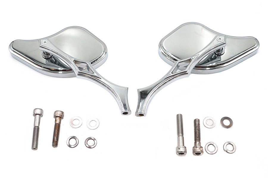 Wyatt Gatling #76641 - Pork Chop Mirror Set Billet