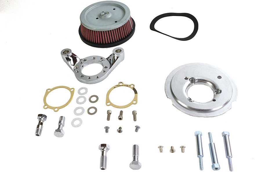 Wyatt Gatling - Hi-Flow Air Cleaner Backing Plate Kit Chrome