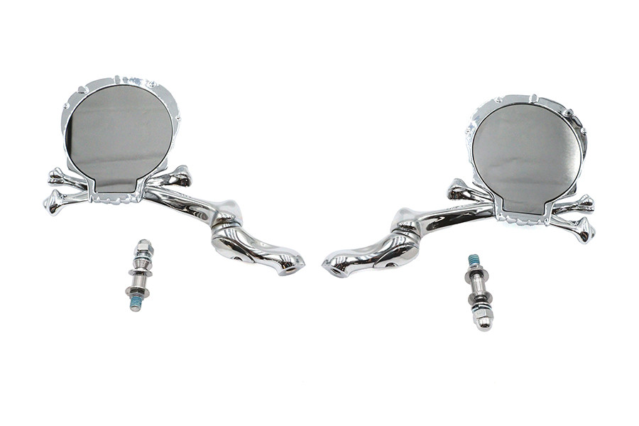 Wyatt Gatling #M60-6355 - Skull Mirror Set with Bone Stem