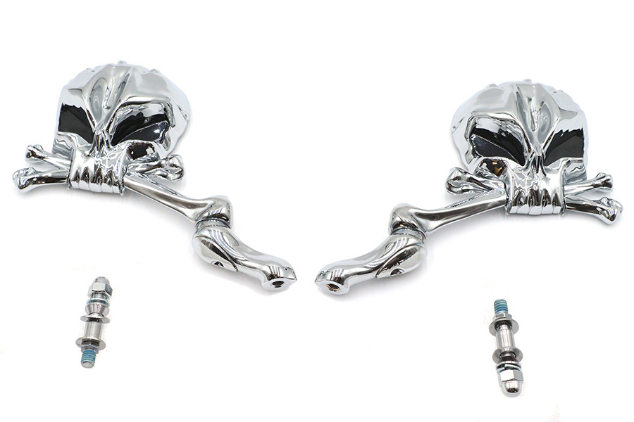 Wyatt Gatling #M60-6355 - Skull Mirror Set with Bone Stem
