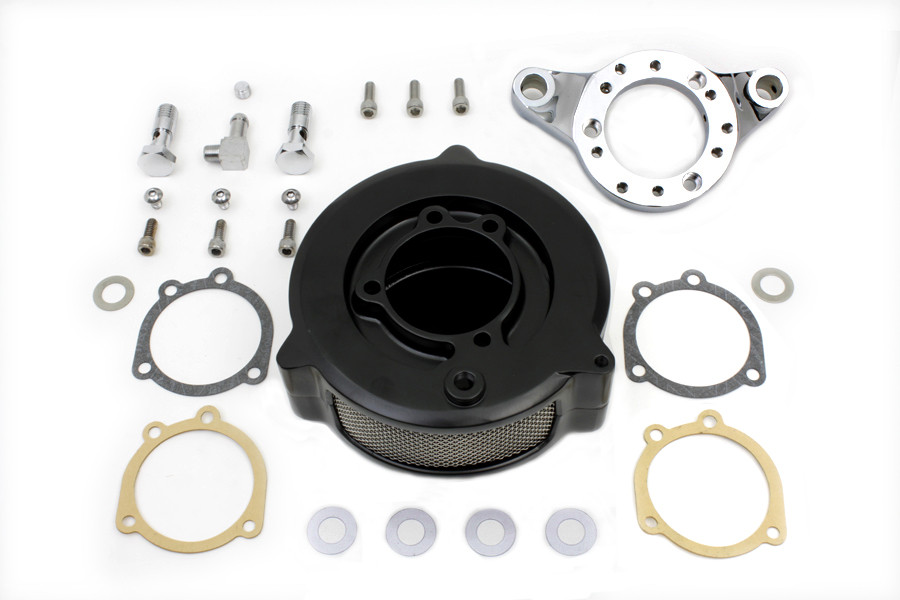 V-Twin - Black Wyatt Gatling Air Cleaner Assembly