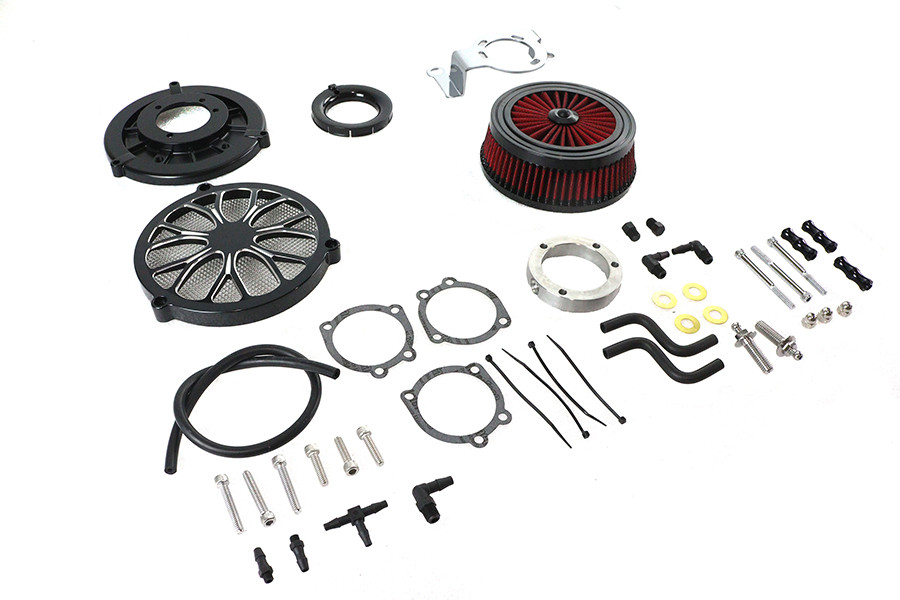 Wyatt Gatling #E14-0242BHE - Extreme Billet Air Cleaner Kit Heathen Style Black