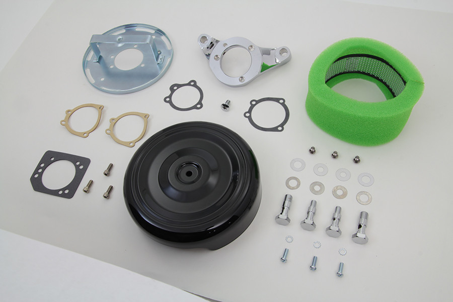 V-Twin - Black Wyatt Gatling Air Cleaner Assembly