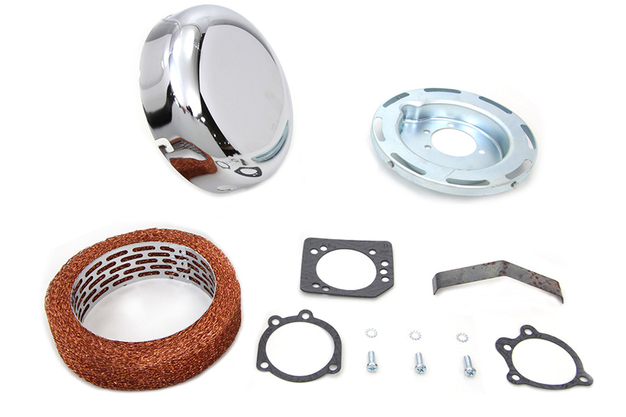 Wyatt Gatling - 7 inch Round Air Cleaner Assembly Chrome