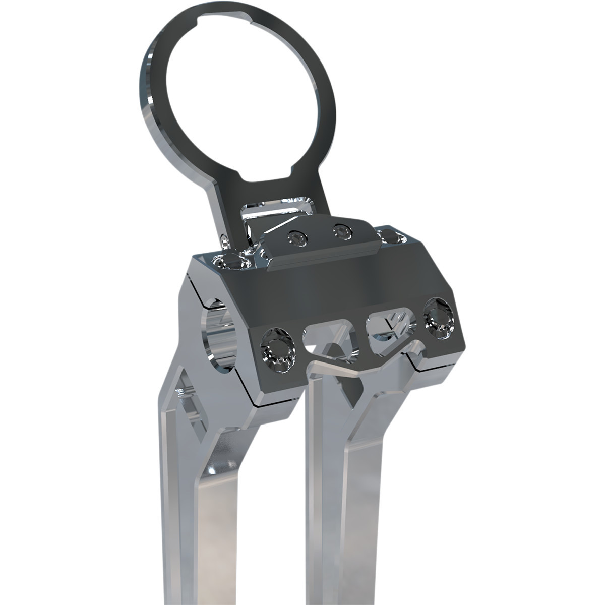 LA Choppers #LA-7397-01R - Gauge Mount - Single - Raw - Dyna/Sportster