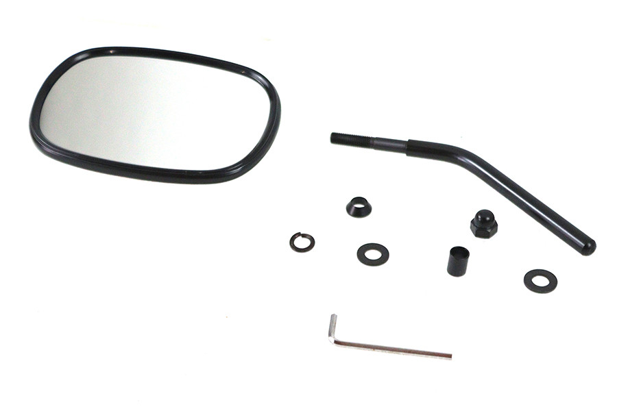V-Twin #70215B - Black Rectangular Mirror