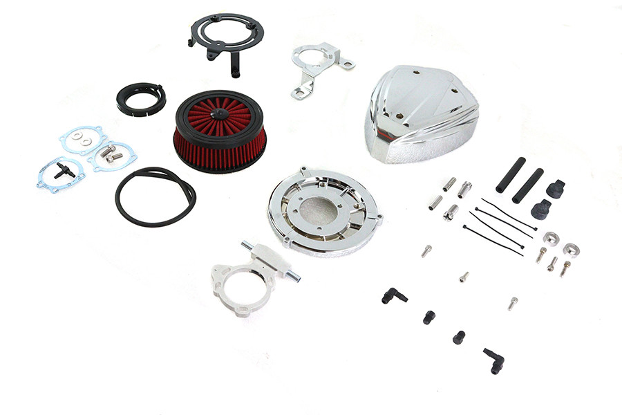 Wyatt Gatling #E14-0229 - Siren Air Cleaner Assembly Chrome