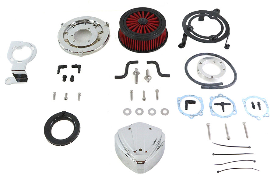 Wyatt Gatling #E14-0230 - Siren Air Cleaner Assembly Chrome
