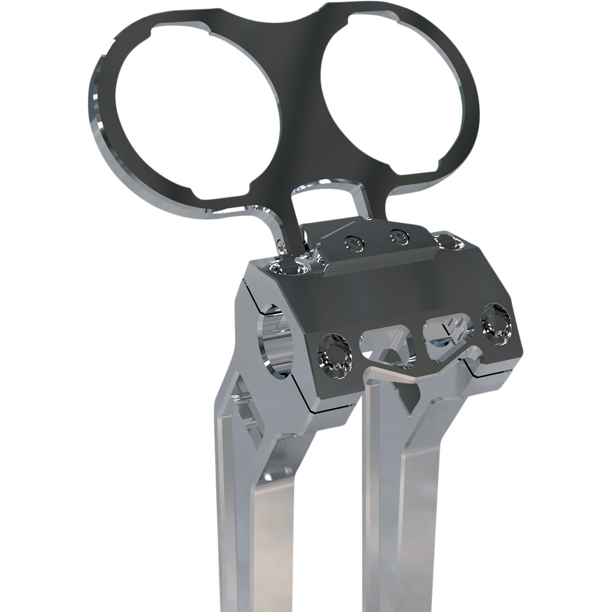 LA Choppers #LA-7397-02R - Gauge Mount - Dual - Raw - Dyna/Sportster