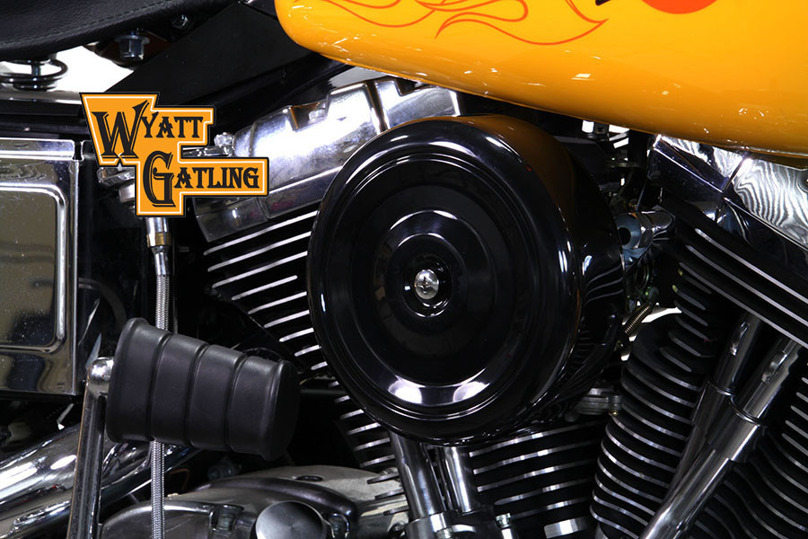 V-Twin - Black Wyatt Gatling Air Cleaner Assembly