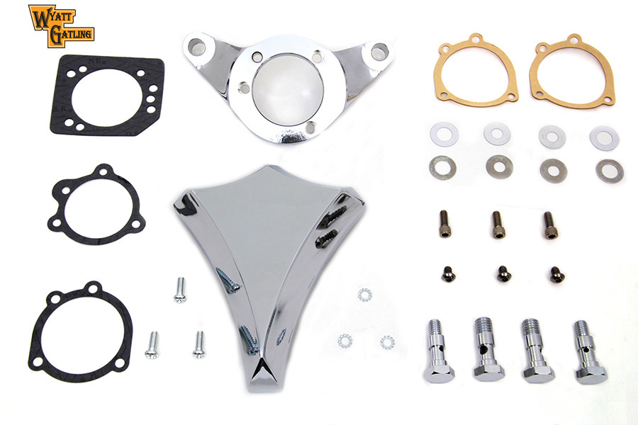 V-Twin - Chrome Wyatt Gatling Air Cleaner Assembly