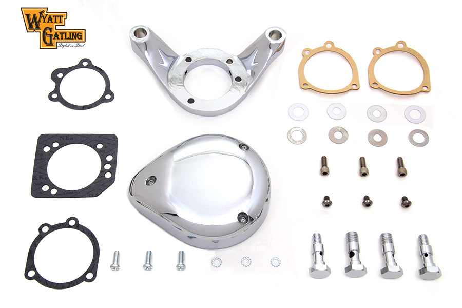 V-Twin - Chrome Wyatt Gatling Air Cleaner Assembly