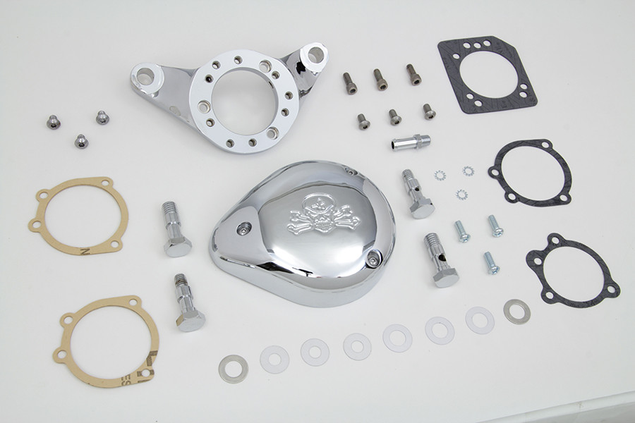 V-Twin - Chrome Wyatt Gatling Air Cleaner Assembly