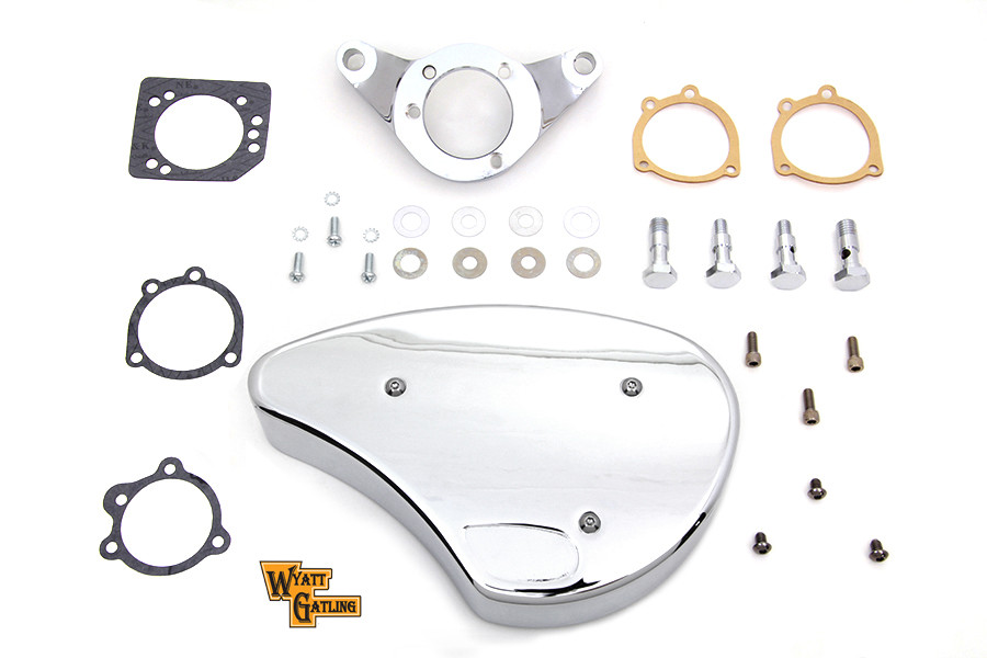 V-Twin - Chrome Wyatt Gatling Air Cleaner Assembly