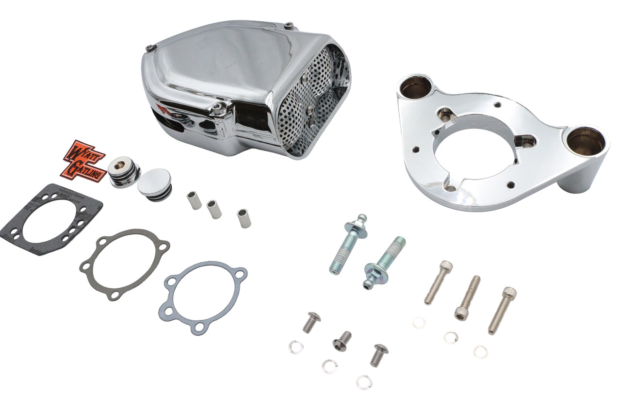 Wyatt Gatling - Wyatt Gatling V-Charger Air Cleaner Kit Chrome