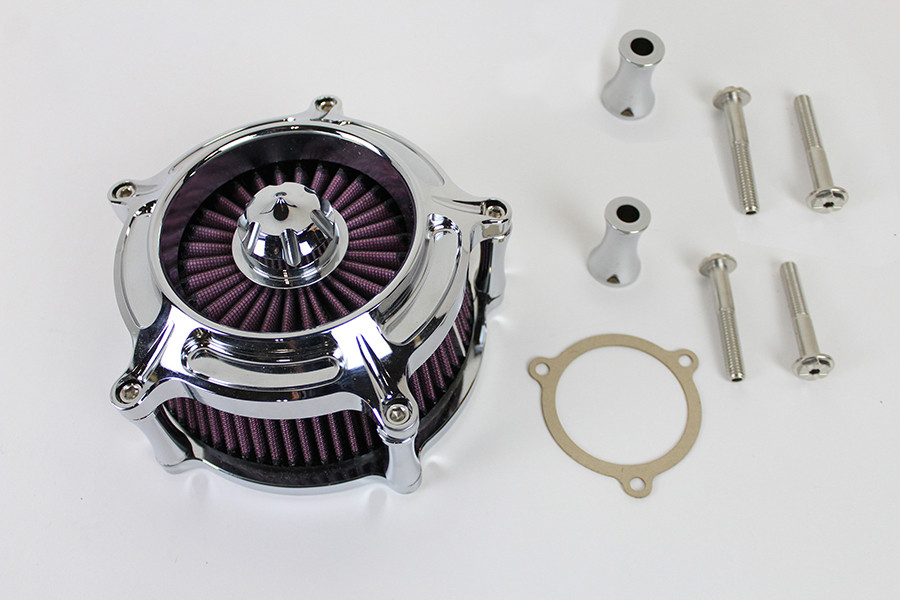 Wyatt Gatling - Exposed Filter Air Cleaner Kit Chrome