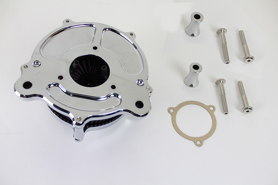 Wyatt Gatling - Exposed Filter Air Cleaner Kit Chrome